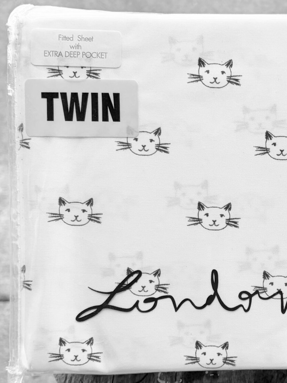 LONDON KAYE 3-pc Twin Size CATS KITTY FACES Sheet Set   comfy microfiber